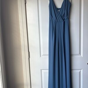 David's Bridal Blue Maxi Dress